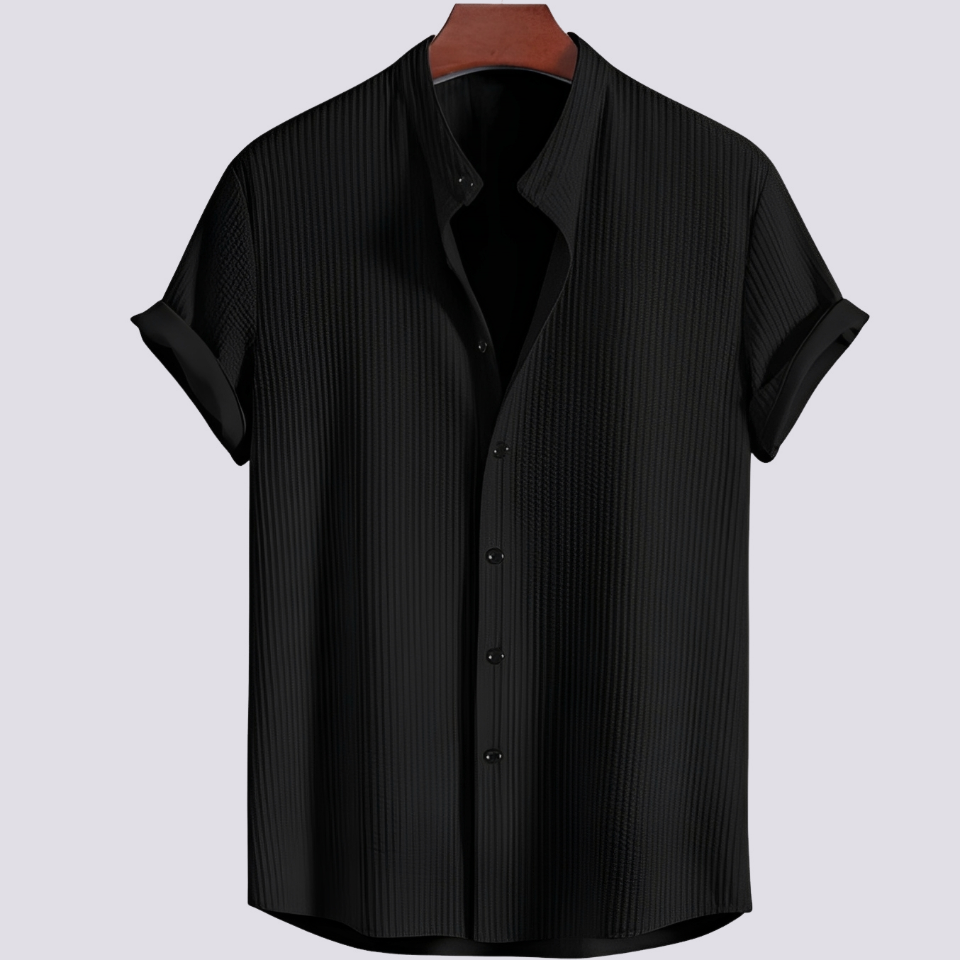 Johnny - Tricou simplu, lejer, pentru bărbați, cu nervuri