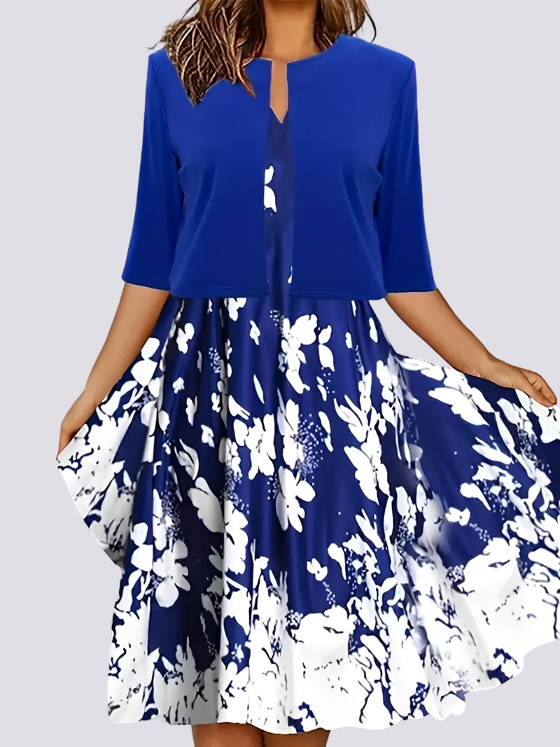 Jessica - Set elegant format din două piese cu rochie lungă pentru doamne