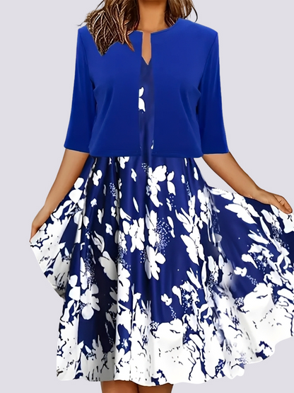 Jessica - Set elegant format din două piese cu rochie lungă pentru doamne