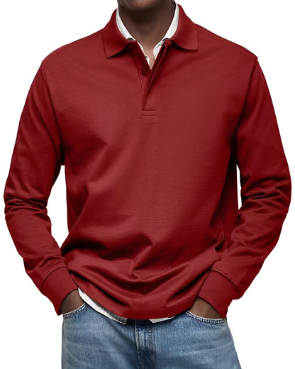 Rowan - Polo cu mânecă lungă elegant pentru bărbați