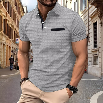 Benson - Tricou polo cu croială slim-fit pentru bărbați, sofisticat
