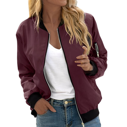 Shirlee - Jachetă bomber comodă, de inspirație retro, pentru femei