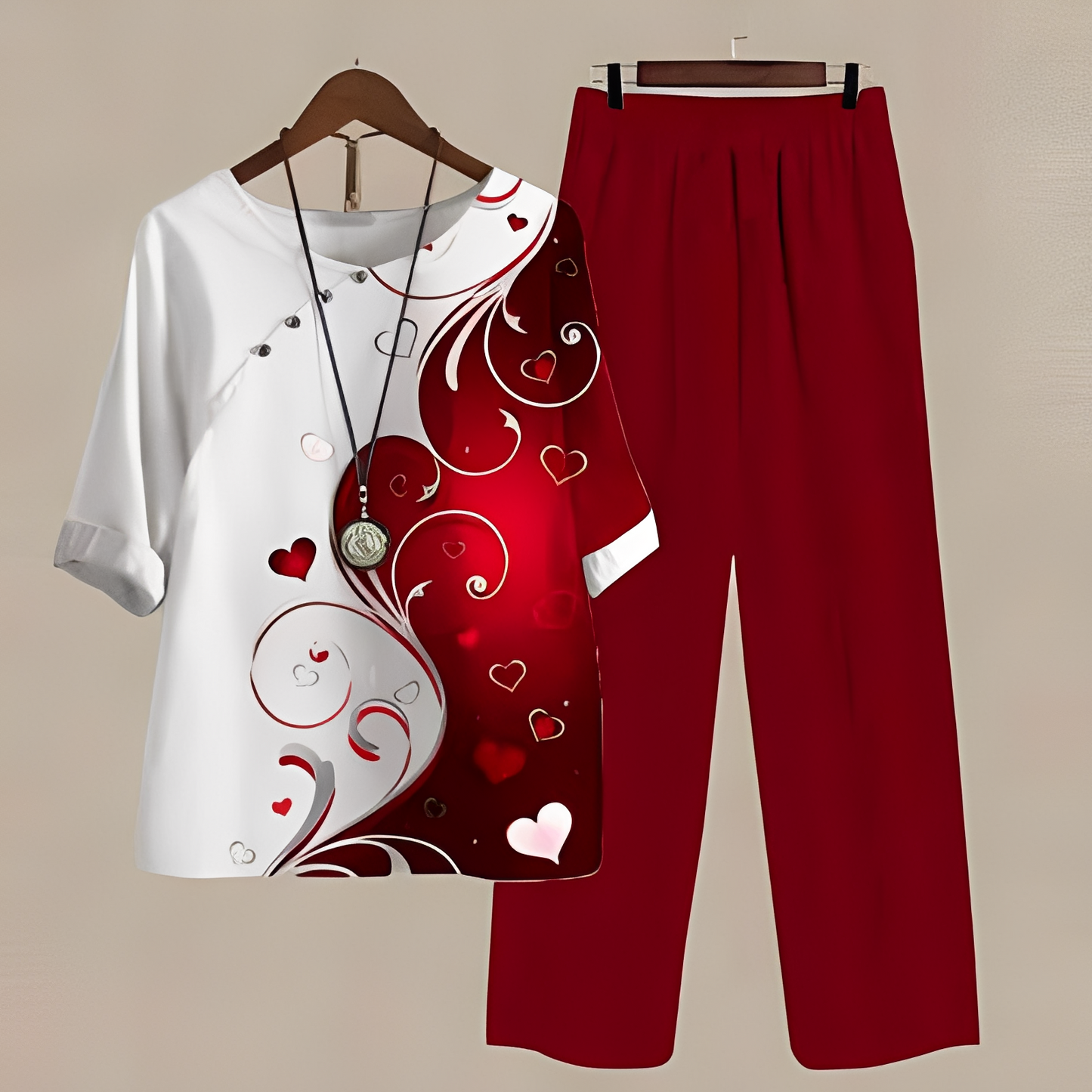 Hyacinthe - Set elegant pentru femei, cămașă și pantaloni redefiniți
