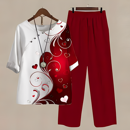 Hyacinthe - Set elegant pentru femei, cămașă și pantaloni redefiniți