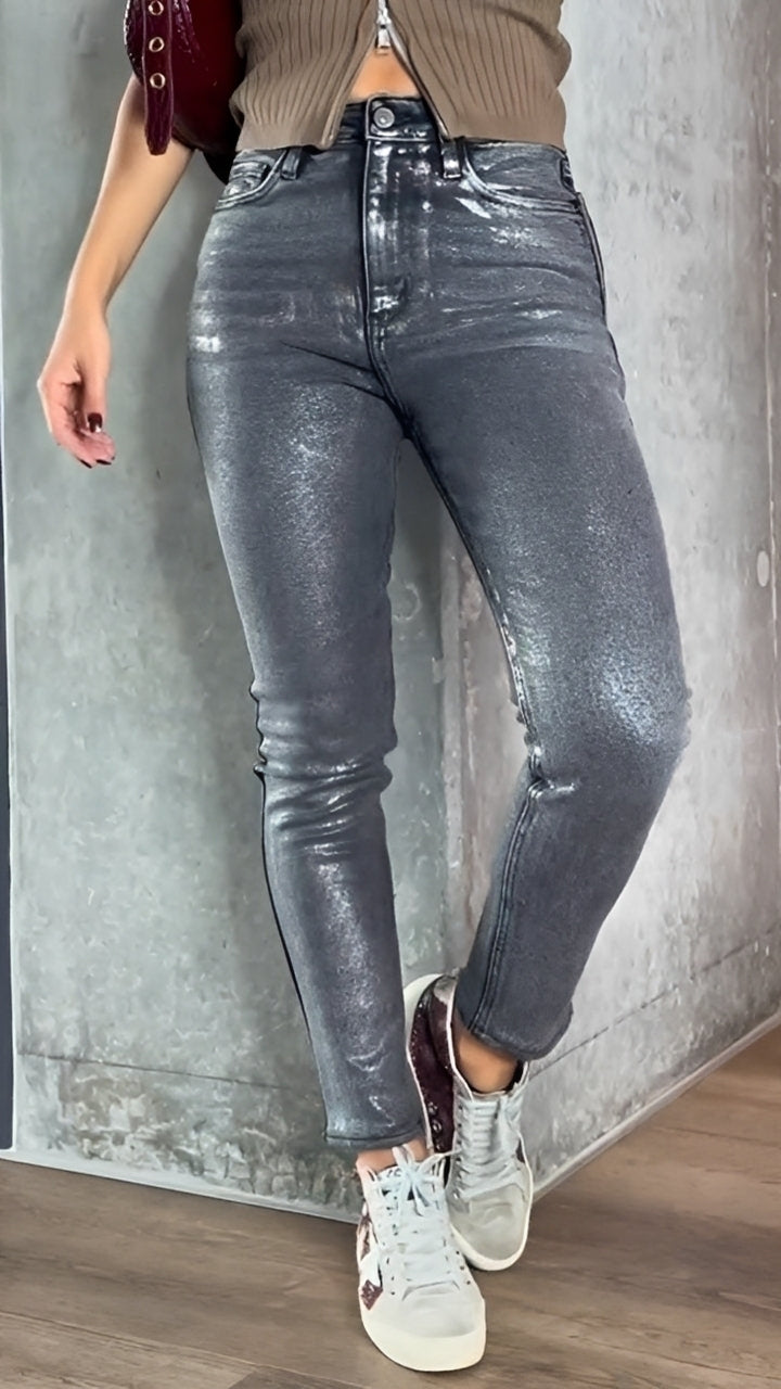 Bethany - Blugi skinny stilat și sclipitor pentru femei