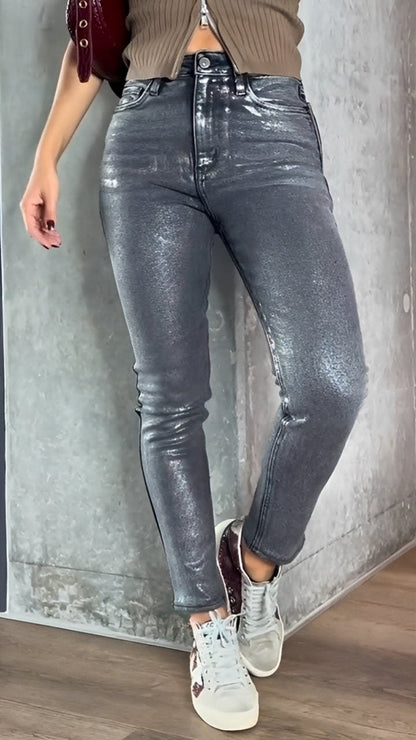 Bethany - Blugi skinny stilat și sclipitor pentru femei