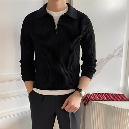 Justin - Pulover elegant pentru bărbați cu fermoar