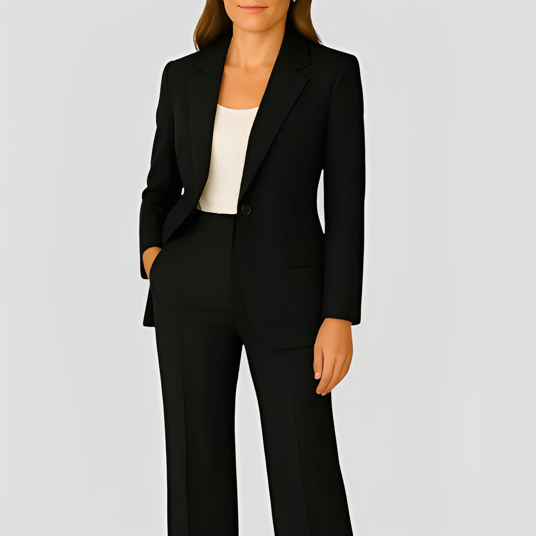 Maeva - Set elegant cu blazer lung și pantaloni pentru femei