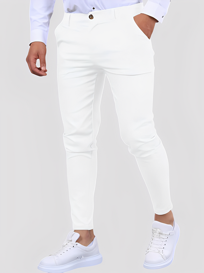 Shelton - Pantaloni casual elastici cu croială strâmtă pentru bărbați