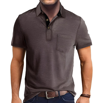 Abner - Tricou polo retro cu mâneci scurte pentru bărbați