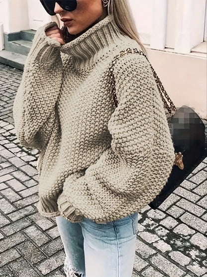 Vale – Pulover cu guler înalt unicolor