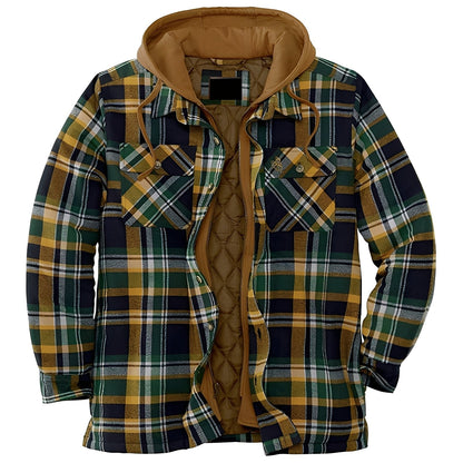 Denzil - Jachetă casuală pentru bărbați din flanel cu carouri