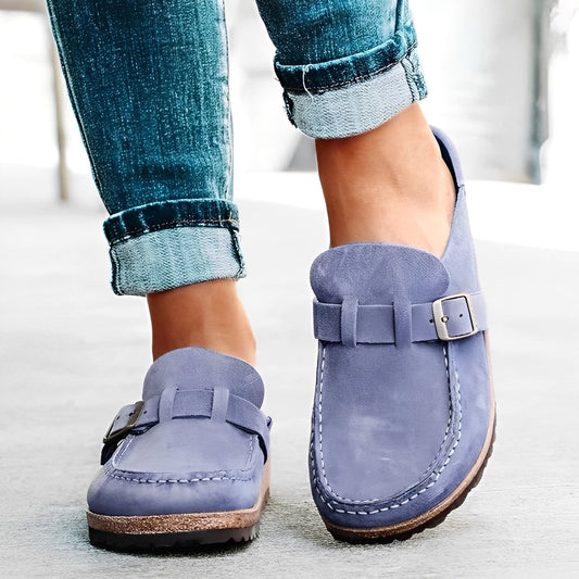 Briana - Sandale Slip-On Comode cu Cataramă pentru Femei