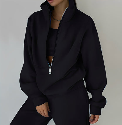 Mélissa - Ansamblu două piese oversize lejer din molleton