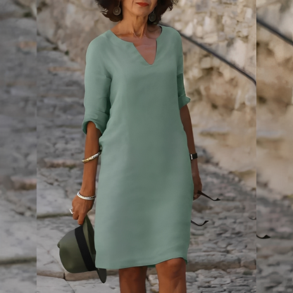 Guilaine - Rochie stilată cu decolteu în V pentru femei