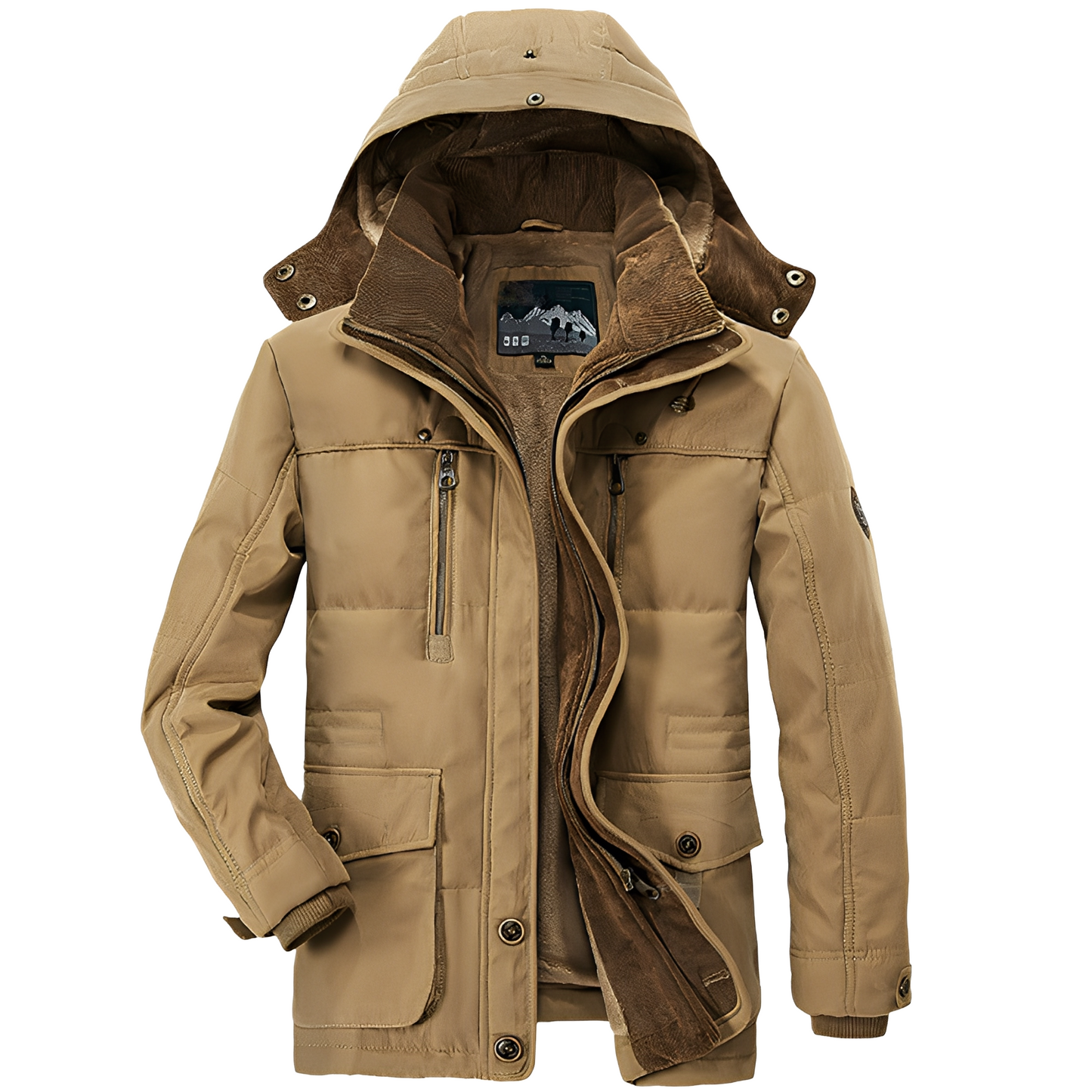 Bruce - Jachetă modernă cu glugă și căptușeală călduroasă pentru bărbați