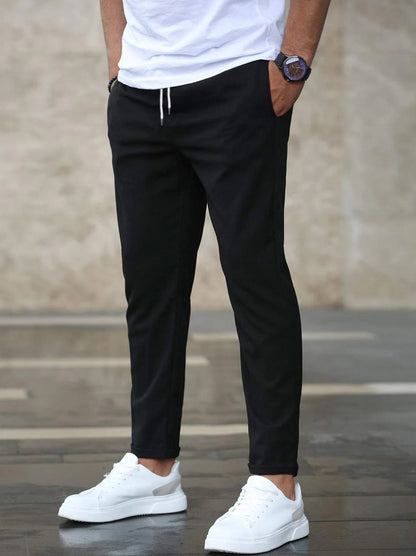 Allan - Pantaloni lați casual cu șnur pentru bărbați