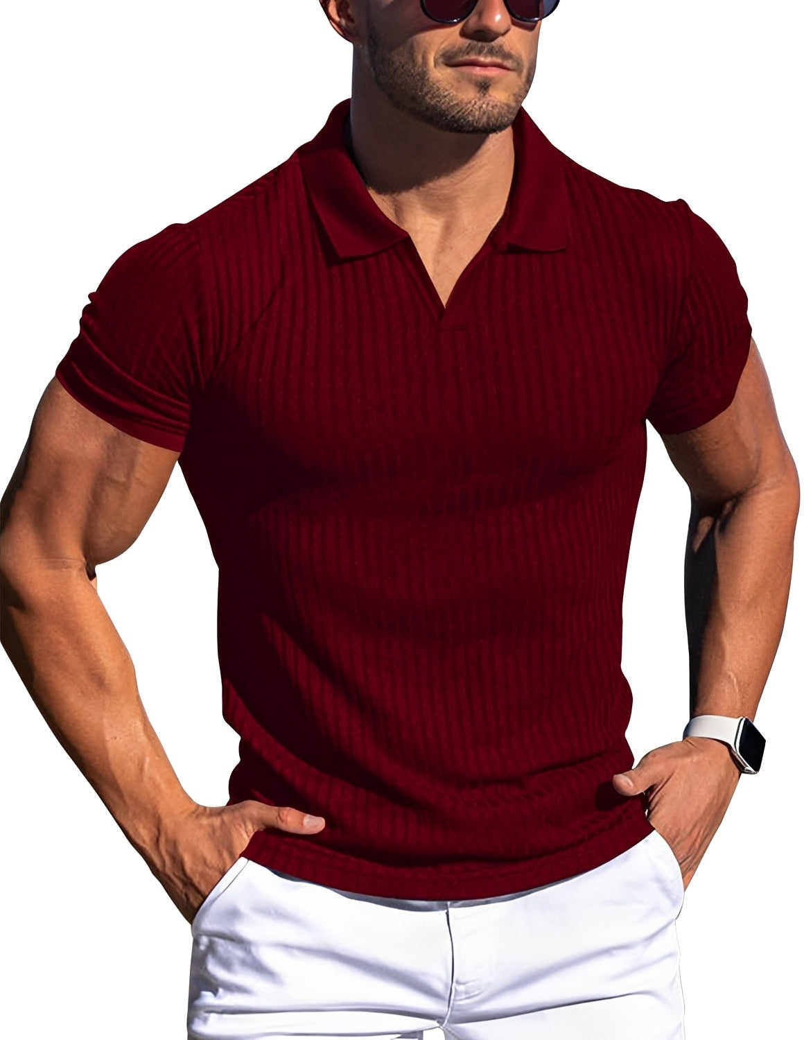Zack - Tricou polo lejer, slim-fit, pentru bărbați