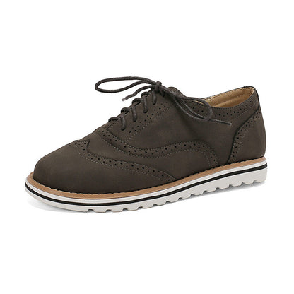 Gemma - Pantofi Derby casual din piele întoarsă pentru femei