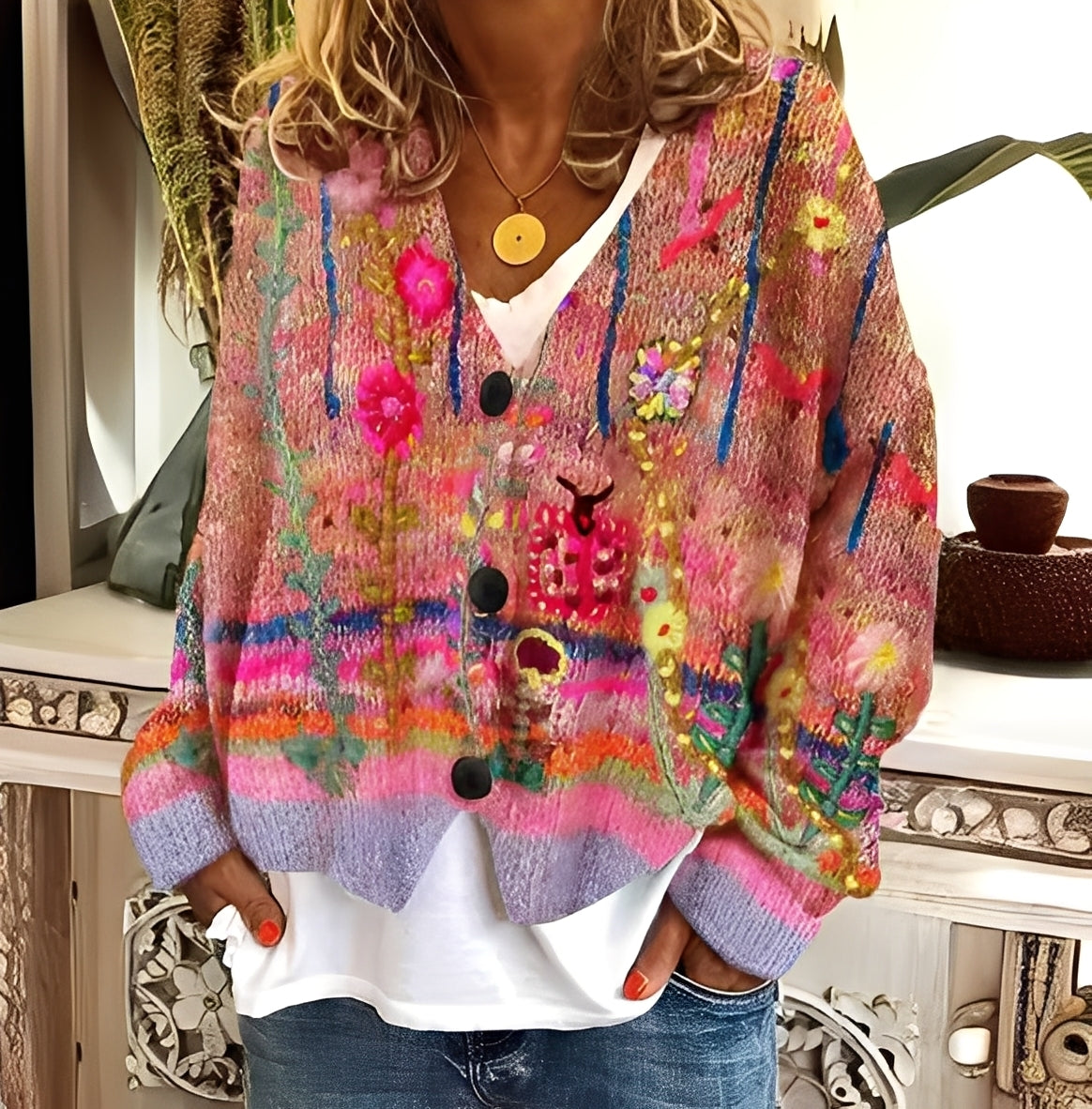 Daphné - Pulover confortabil și colorat pentru femei