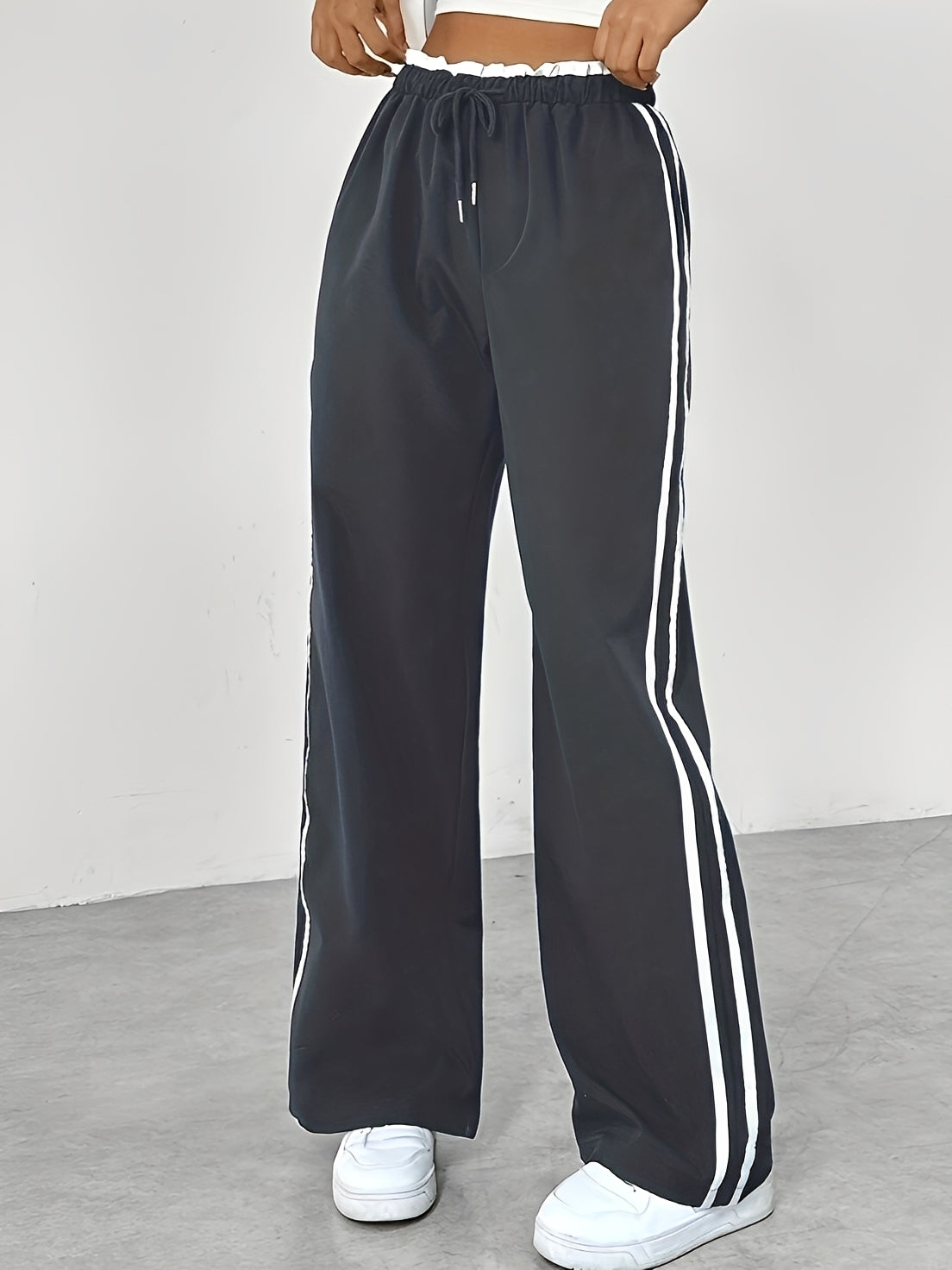 Eleanor - Pantaloni sport, largi și drepți pentru femei