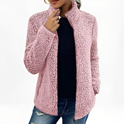 Alethea - Pelerină elegantă de fleece și catifea pentru femei