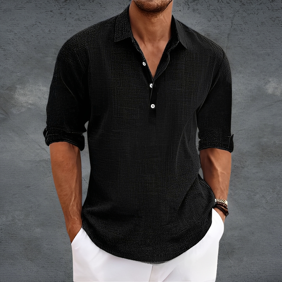 Nathanaël - Cămașă tradițională cu mâneci lungi pentru bărbați