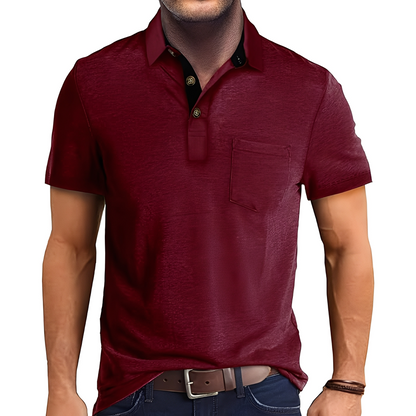 Abner - Tricou polo retro cu mâneci scurte pentru bărbați