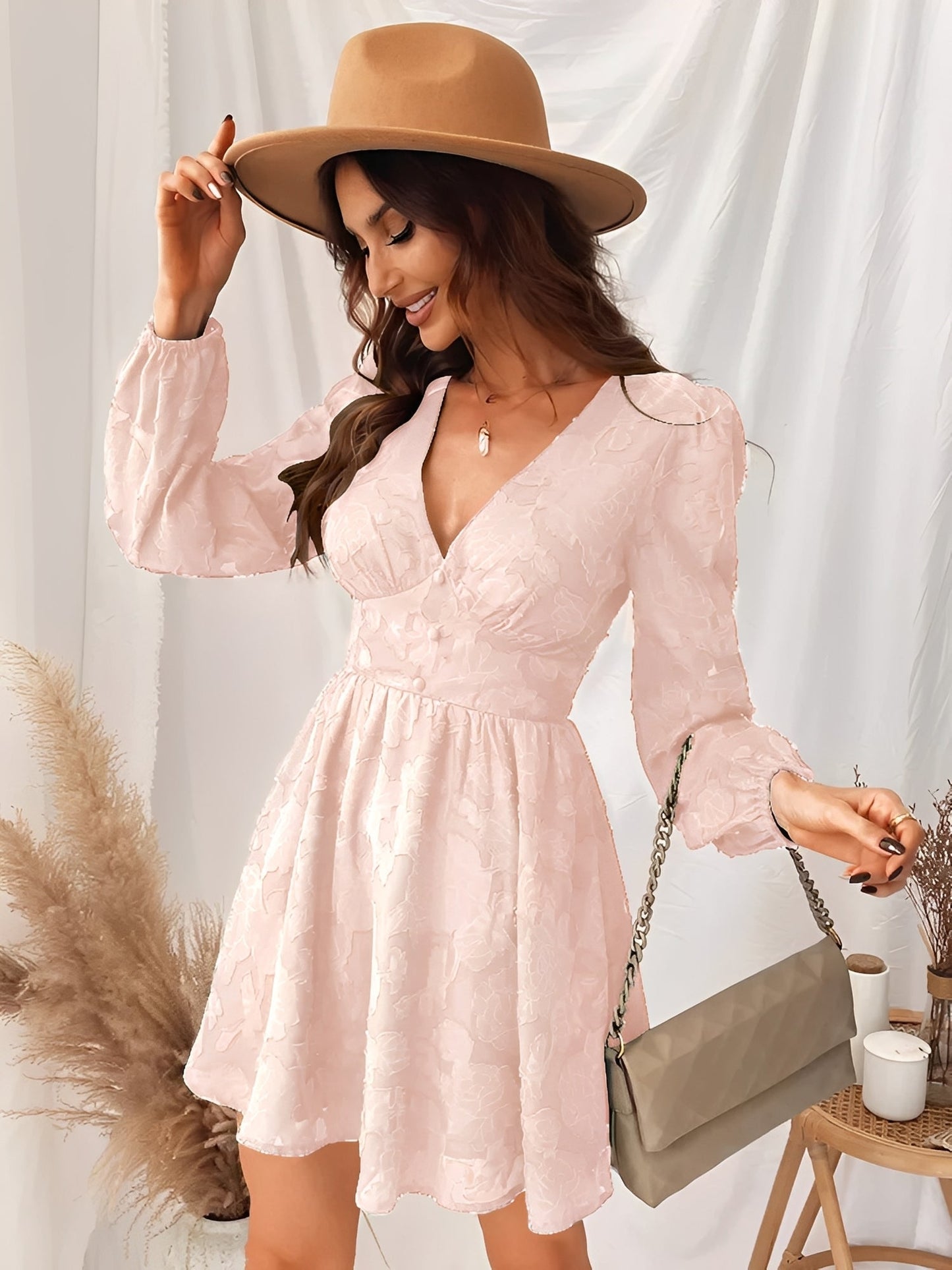 Thea - Rochie mini chic în linie A pentru femei