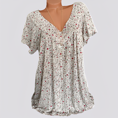 Claudia - Bluza elegantă, lejeră cu imprimeu floral pentru femei