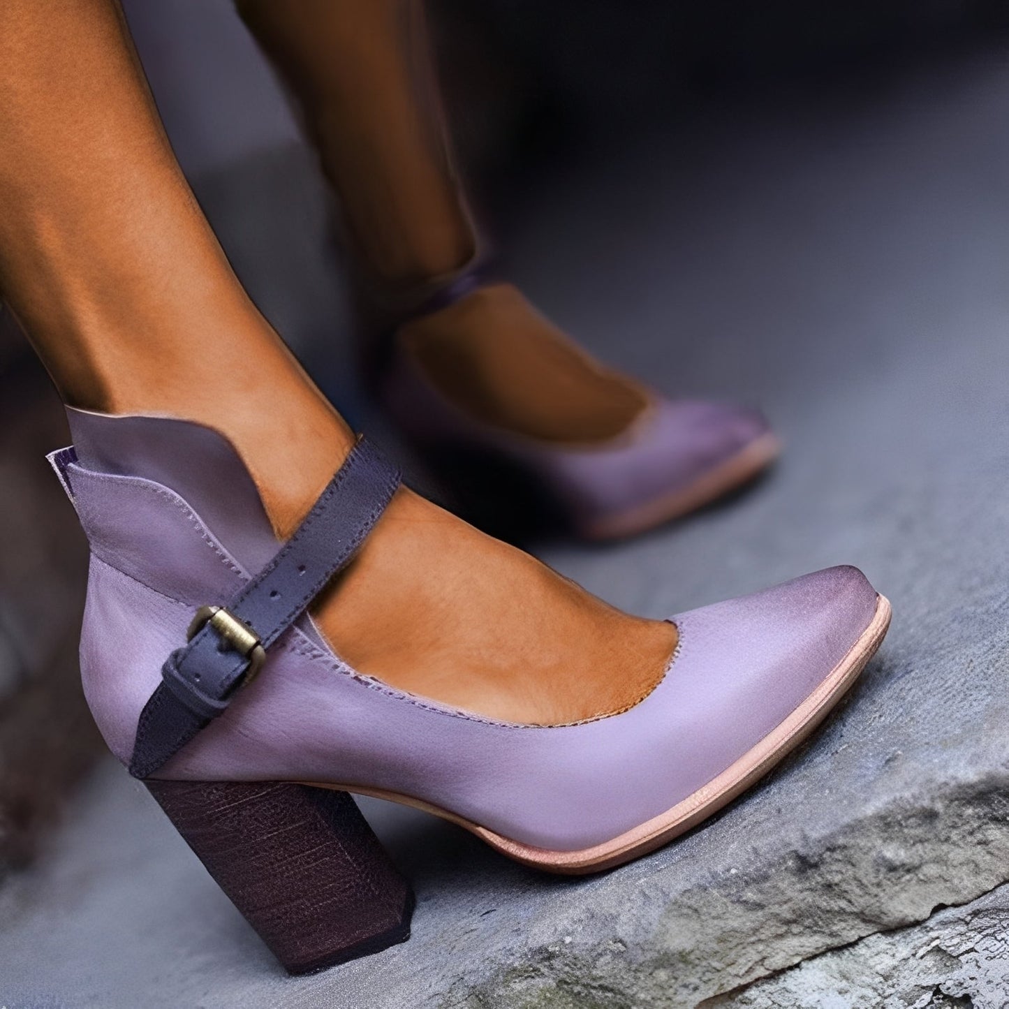 Irene - Sandale elegante cu toc gros pentru femei