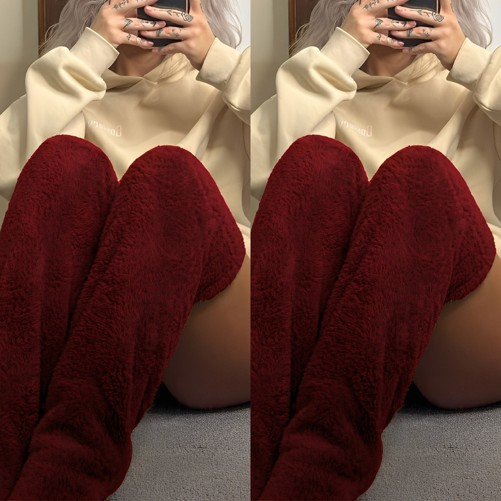 Camellia - Șosete de iarnă călduroase, până la genunchi, pentru femei