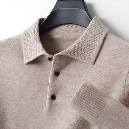 Romilly - Pulover Polo Elegant din Cașmir pentru Bărbați