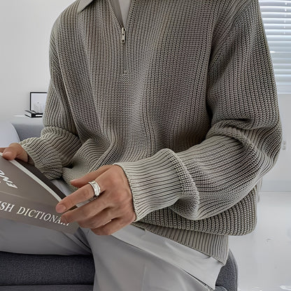 Jeffrey - Pulover bărbătesc elegant și tricotat lejer