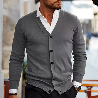 Terence - Pulover stil retro cu buzunare pentru bărbați