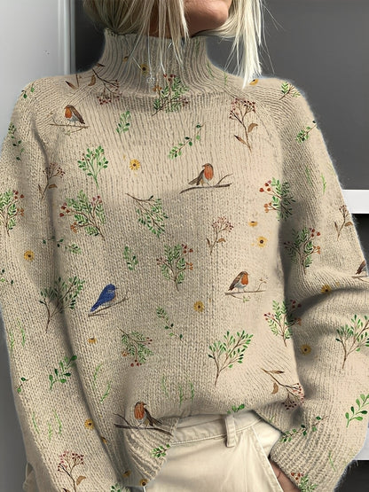 Amy - Pulover feminin elegant cu guler înalt