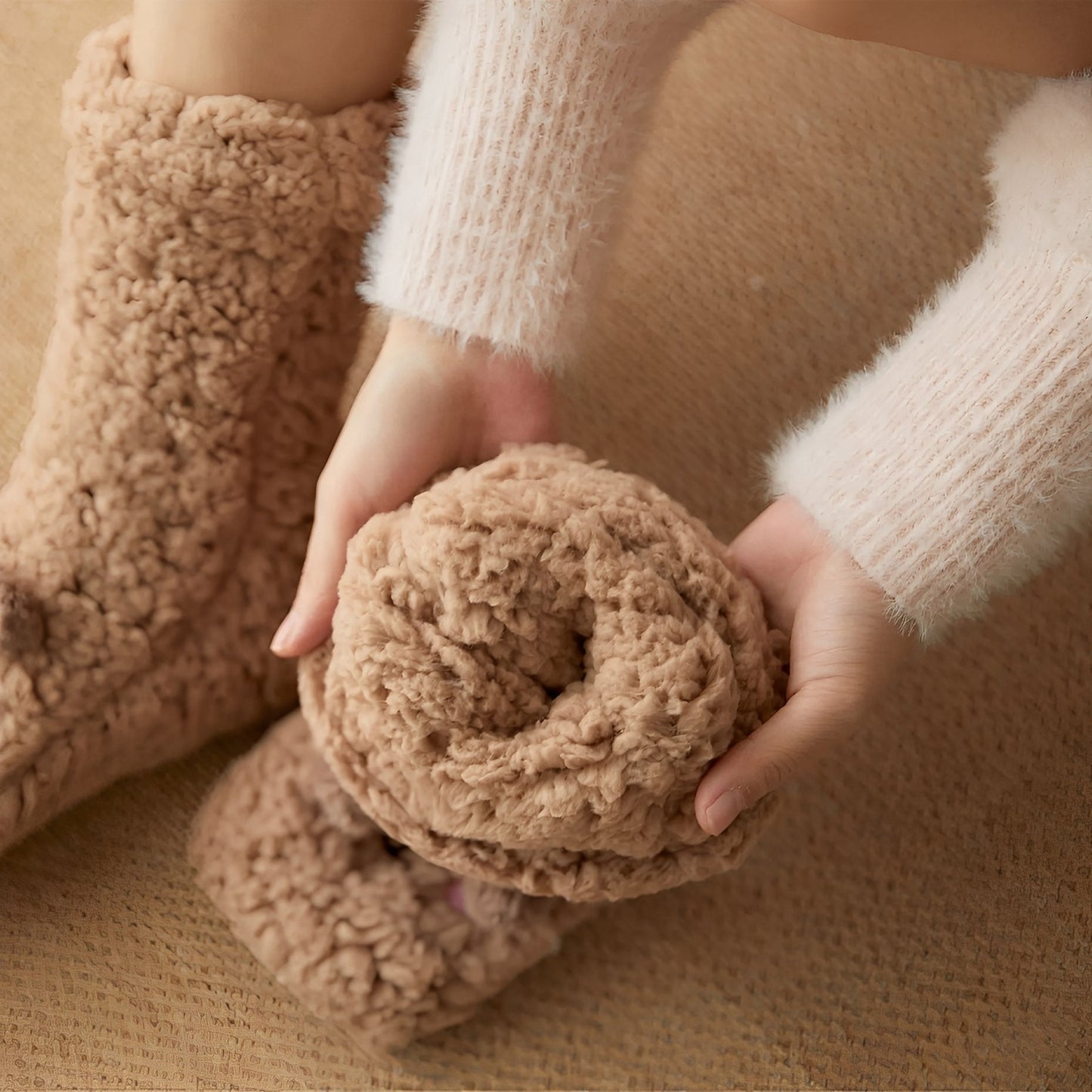 Caelie - Șosete groase din fleece, dulci și rafinate pentru femei