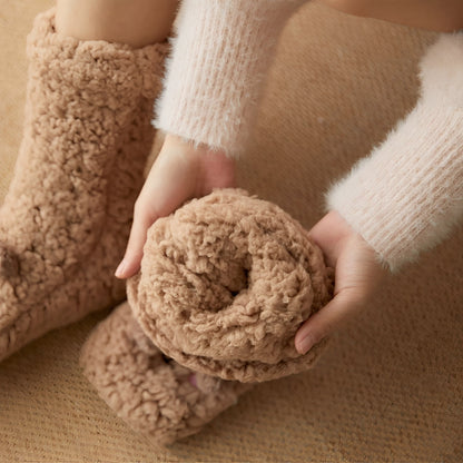 Caelie - Șosete groase din fleece, dulci și rafinate pentru femei