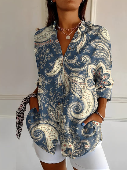 Melissa - Bluză elegantă cu imprimeu floral pentru femei