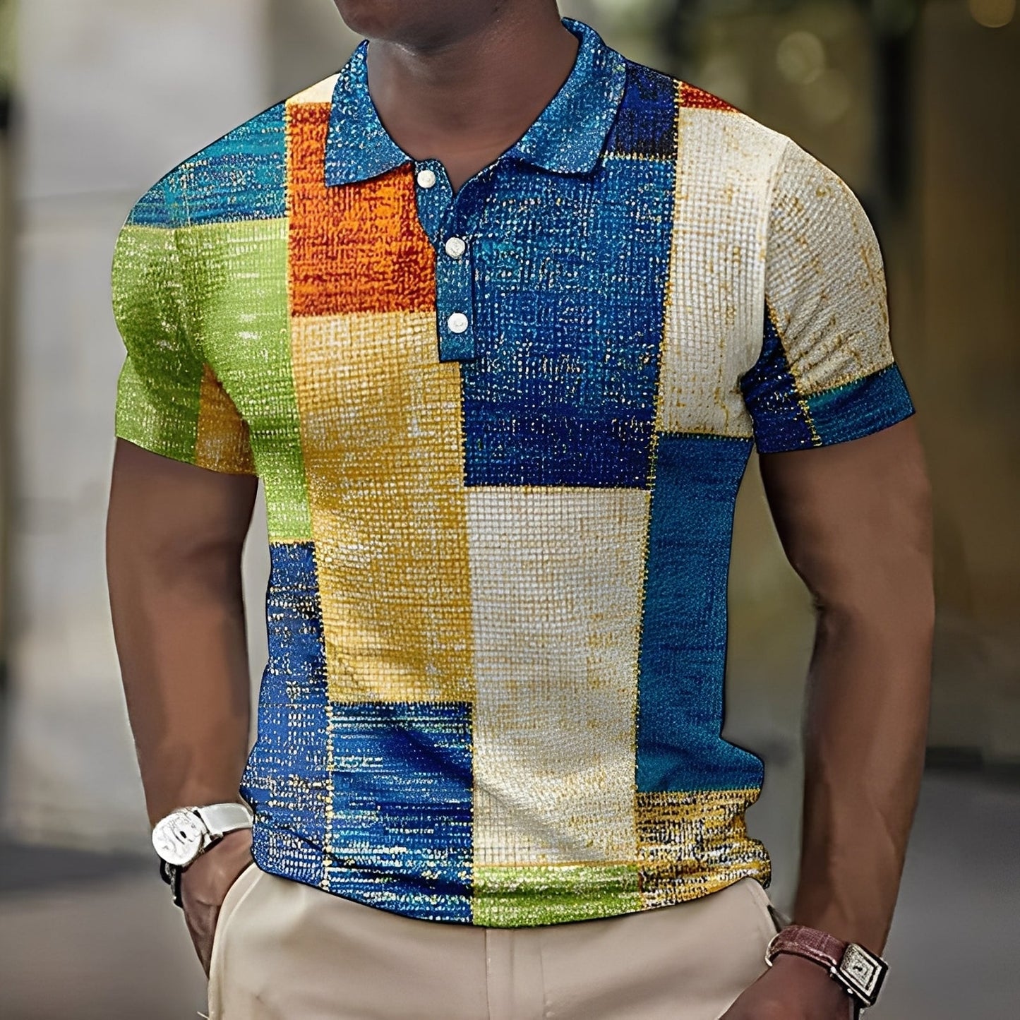 Reginald - Stil polo bărbătesc multicolor
