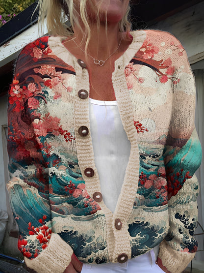 Kandace - Cardigan elegant cu flori pentru femei