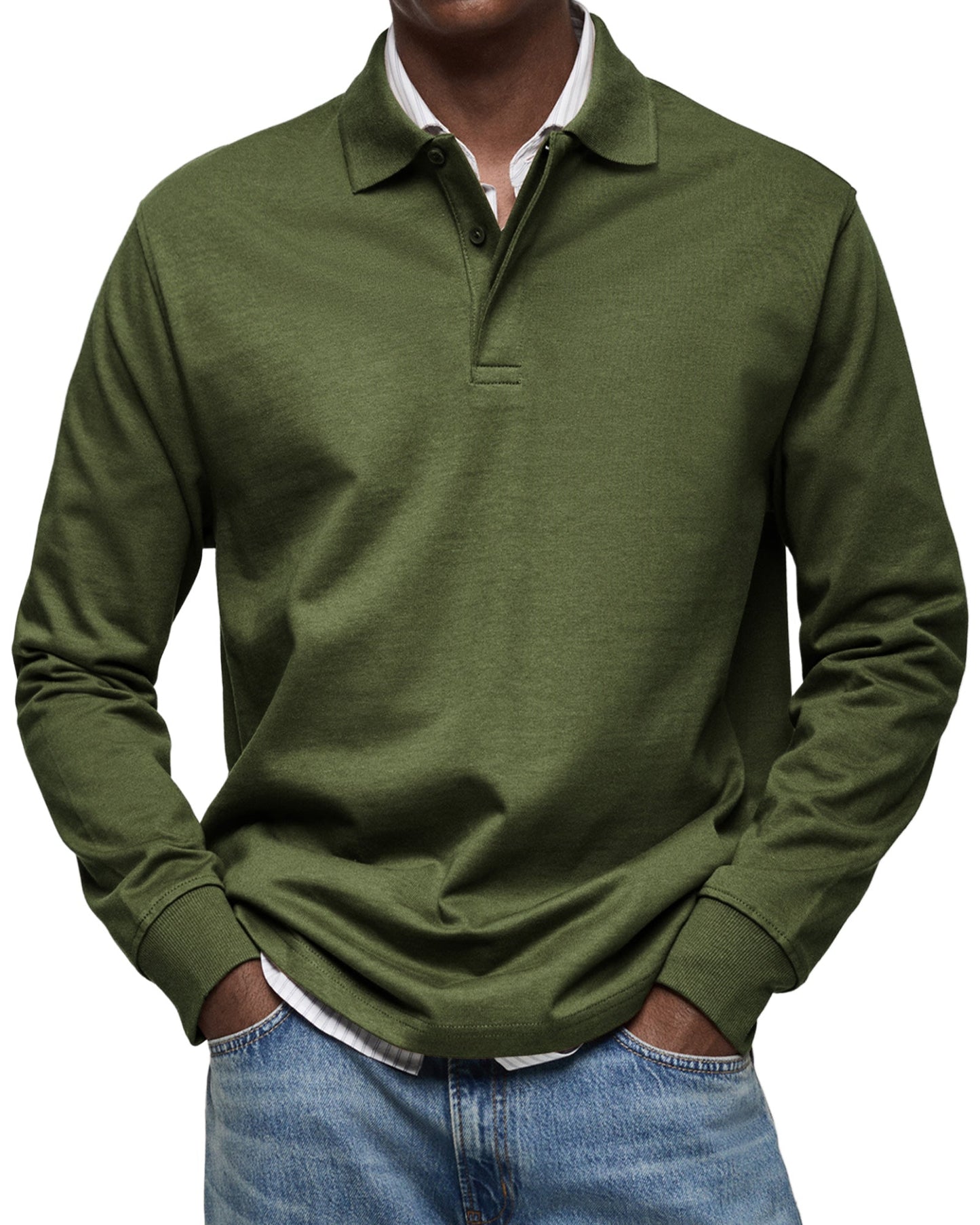 Dewey - Tricou Polo Simpatic cu Mâneci Lungi pentru Bărbați