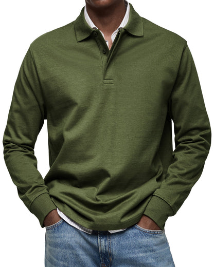 Dewey - Tricou Polo Simpatic cu Mâneci Lungi pentru Bărbați