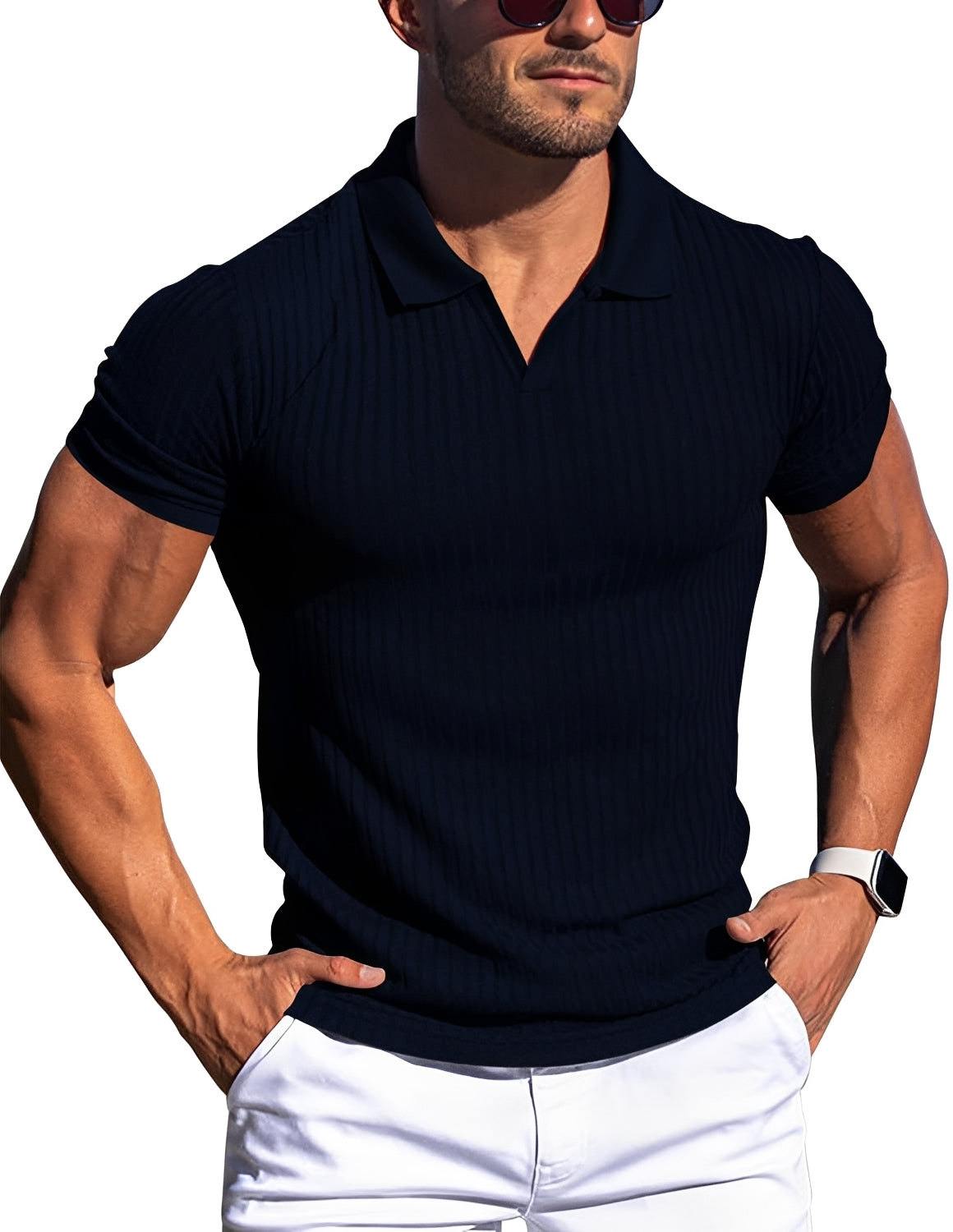 Zack - Tricou polo lejer, slim-fit, pentru bărbați