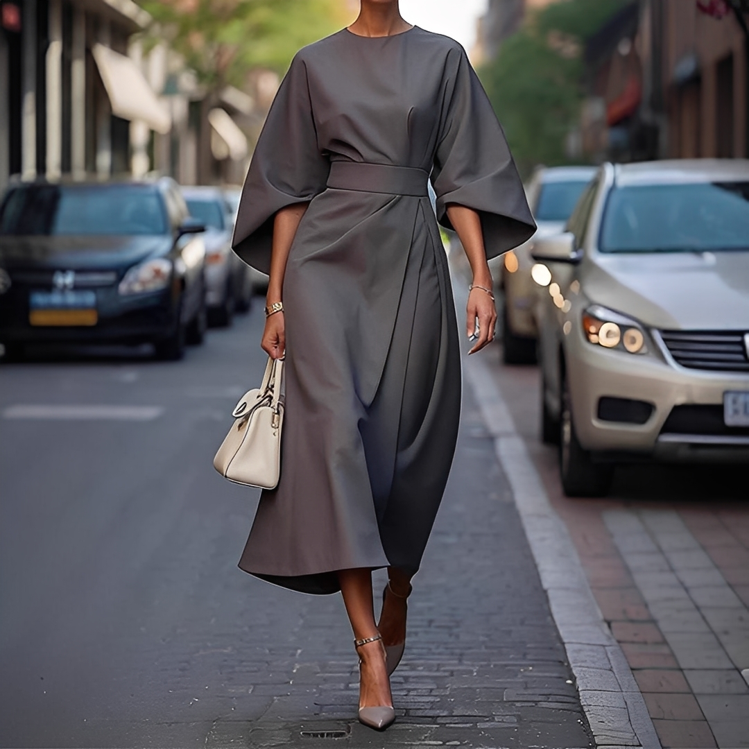 Lauriane - Rochie deosebită cu mâneci tip lanternă pentru femei