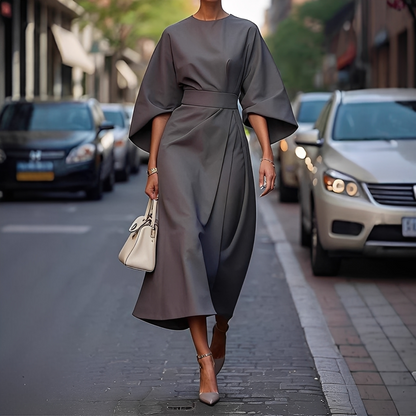 Lauriane - Rochie deosebită cu mâneci tip lanternă pentru femei