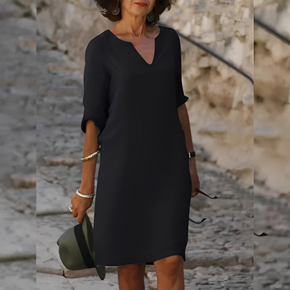 Guilaine - Rochie stilată cu decolteu în V pentru femei