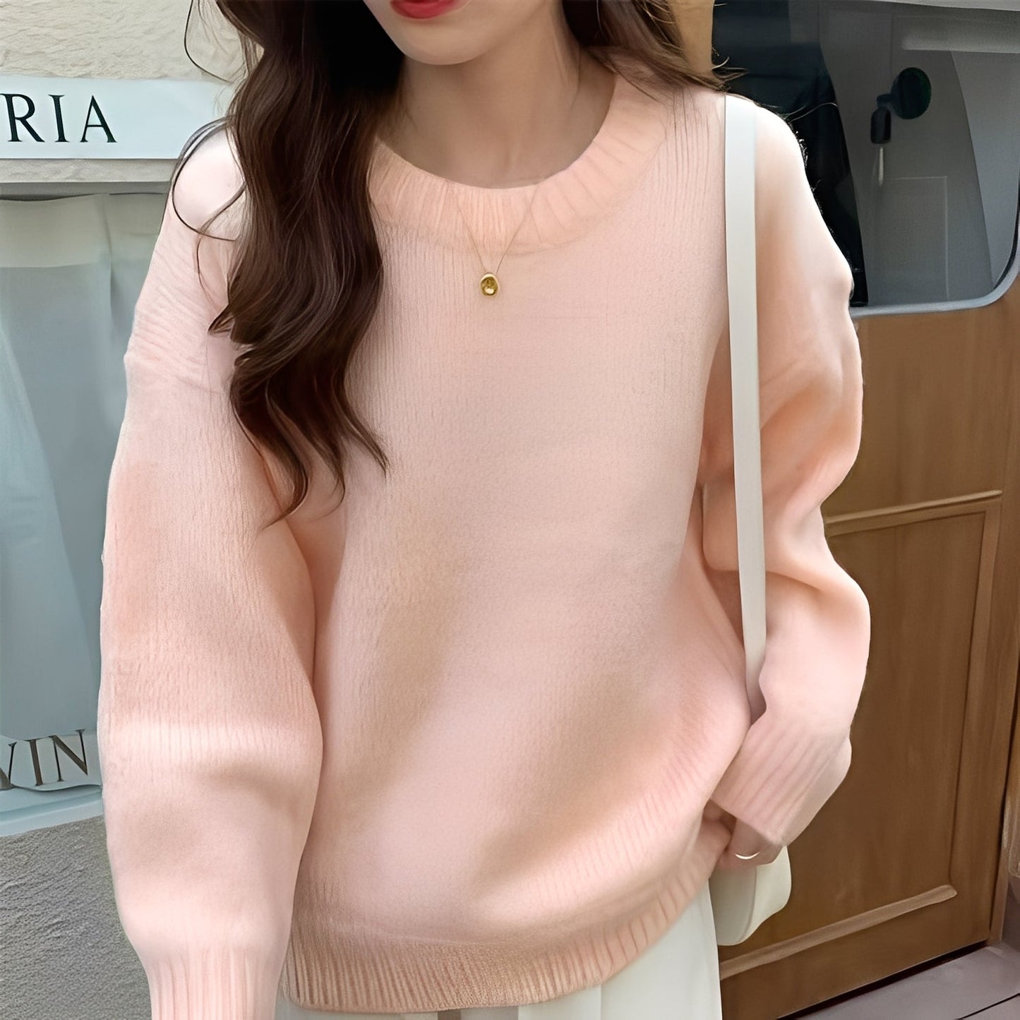 Roxanna - Pulover de damă oversize, simplu