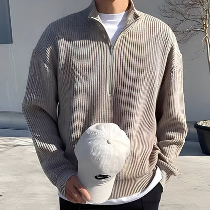 Jeffrey - Pulover bărbătesc elegant și tricotat lejer
