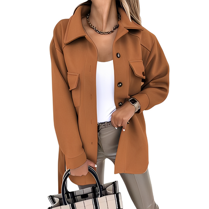 Bethanie - Sacou ușor cu rever și nasturi pentru femei